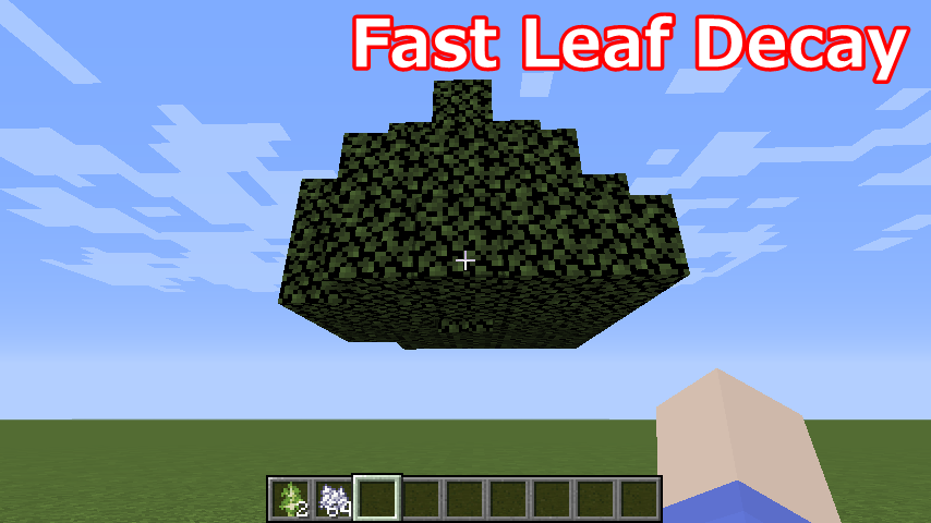 マインクラフトmod紹介 葉っぱが爆速で消える Fast Leaf Decay 1 16 5 Minbのブログ部屋